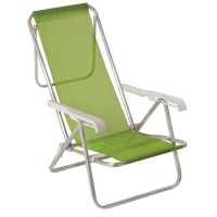 Cadeira de Praia Mor Alumínio Sannet, 8 Posições, Verde - 2271
